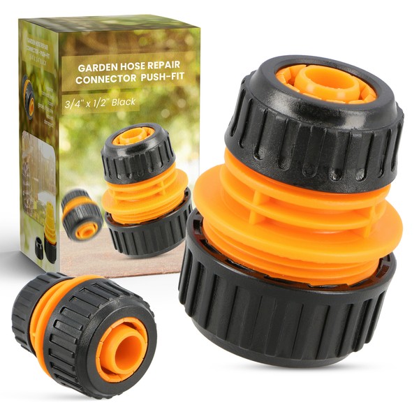 Gartenschlauch Reparator 3/4 X 1/2 Schlauchkupplung Adapter Verbinder Fitting-image