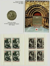 France. Booklet. Mourning woman. 1973. Scott B471-B472. 