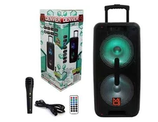 Mr. DJ DENVER Dual 10" Portable Bluetooth Speaker Dual 10" Portable Trolley PA