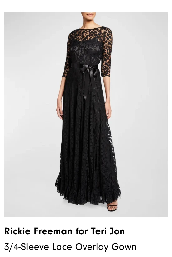 Teri jon hotsell black gown