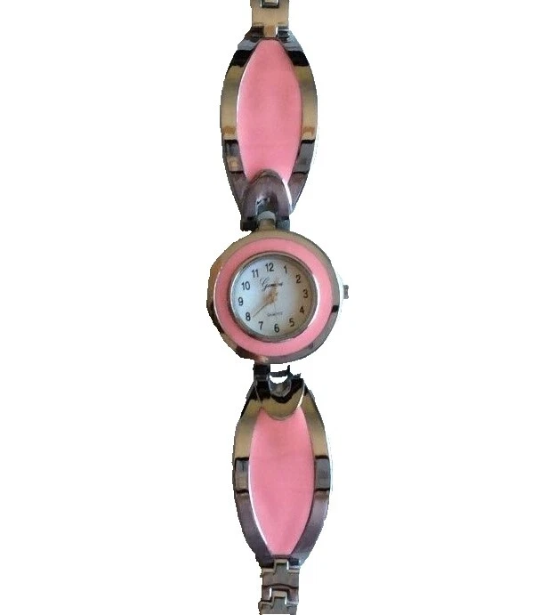 Relojes de pulsera banda de plata de cuarzo Geneva