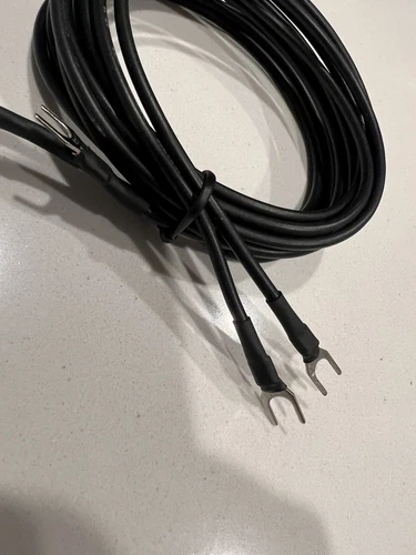 Pair Of New Black Turntable Ground Wire 18 AWG W/ Terminal For Pioneer Technics