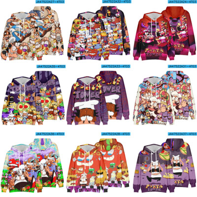 Pizza Tower Peppino Pepperman 3D Hoodies Adult Thin Sweatshirts Jackets Coats