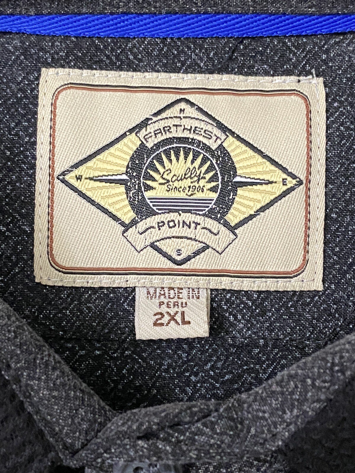 Scully Mens Western Thermal Long Sleeve Button Down Shirt Elbow Patch Size 2XL eBay