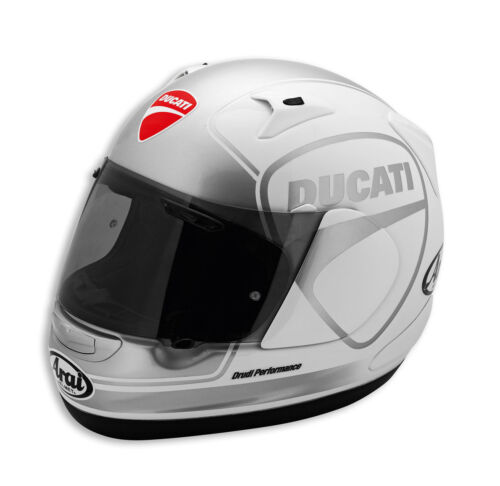 Ducati Arai Quantum Shield ´14 Helmet Silver White New %% Sale %% - Picture 1 of 2