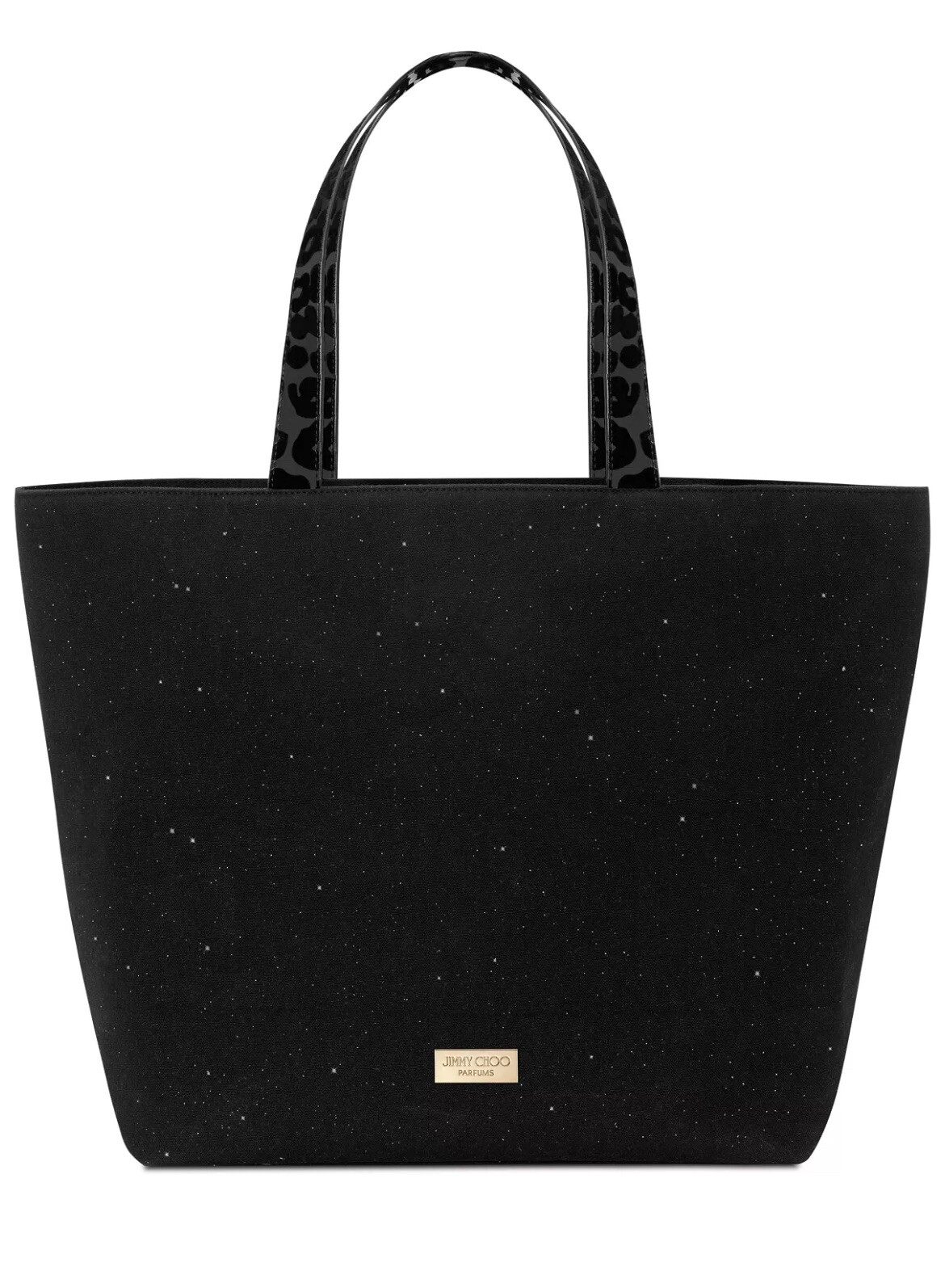 NEW! JIMMY CHOO Parfums Black Glitter Large Tote Bag NWOT