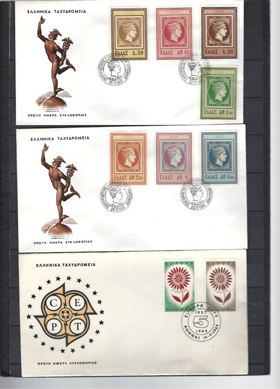 GREECE-COVERS-CARDS-LOT OF 26-SOME BETTER SETS-EUROPAS-FDC-F-VF-#705