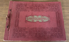 Antique Embossed Photographs Photo Album-Scrap Book