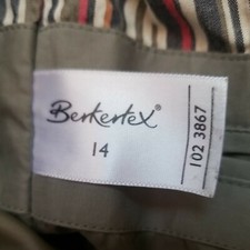 Berkertex Coat Hooded Jacket Spring Cotton Blend Lined Drawstring Khaki Uk 14