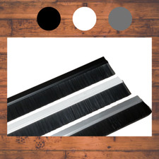 Door Aluminum Brush Draught Excluder Strip Doors Bottom Sweep 3 Colour - 1000mm
