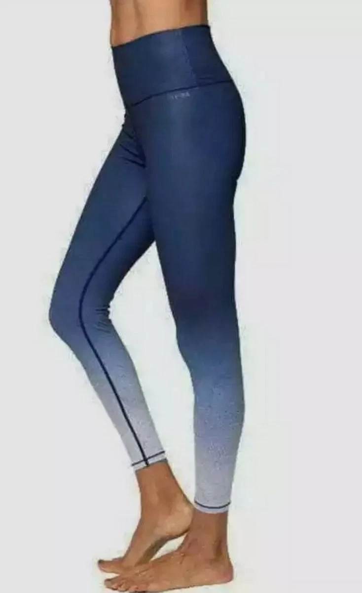 AR-33 Alpha 7/8 High Waisted Workout Yoga Leggings Ocean Fade Blue