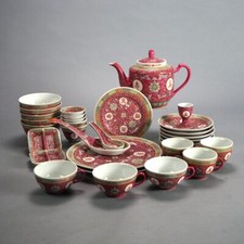33 Piece Chinese Republic Porcelain Tea Set C1930