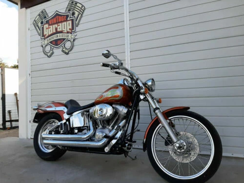 Harley Davidson Motorräder in Orange