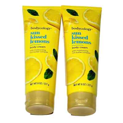2 Pack Bodycology Sun Kissed Lemons Body Cream Moisturizing Rich Butter Complex