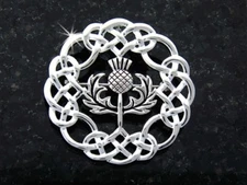 Celtic  Pewter Scottish Thistle Pin/Pendant
