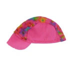 Vintage 1992 Barbie Caboodles Neon Pink Flower Print Baseball Hat Cap 3157