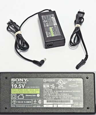 Genuine S0NY 90W AC Adapter for VGP-AC19V36 VGP-AC19V23 VGP-AC19V10 AC19V12