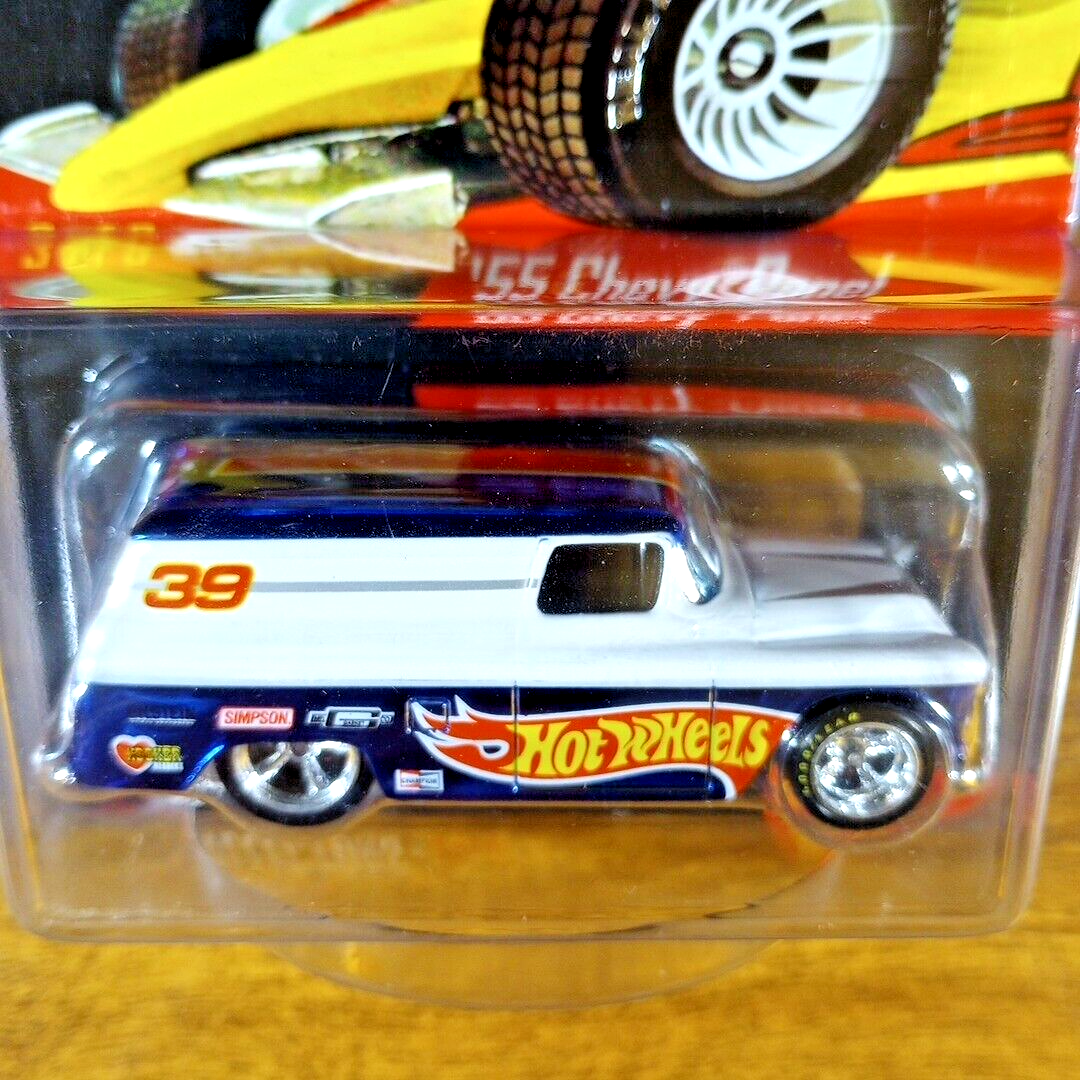 Hot Wheels RLC Real Riders '55 Chevy Panel 9803/11000 Blue White