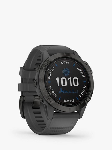 Garmin fēnix 6 Pro Solar Multisport Watch 47mm Black/Grey (Worn/No Chrger} C+