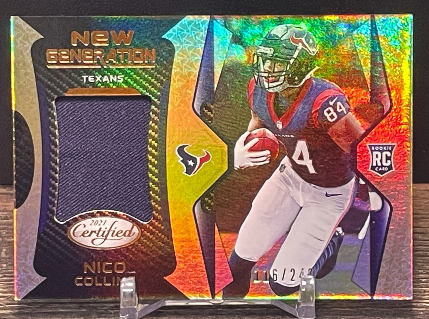 Nico Collins Panini Certified New Generation Jerseys #NG30 Mirror Black Fotl 1/1