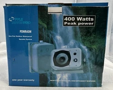 Pyle PDWR40W Outdoor Waterproof Speaker System White Finish Open Box Unused