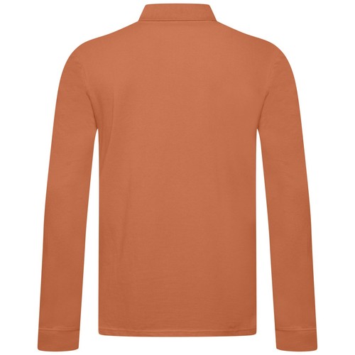 New Mens Long Sleeve Polo Shirts Pique Casual Work Regular Fit Plain Premium Top - Picture 42 of 46