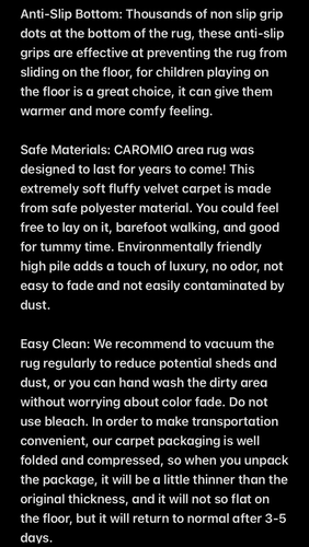 Caromio Fluffy Area Rugs for Living Room 9 x 12 ft Modern Plush and Thick Faux F - Picture 8 of 8