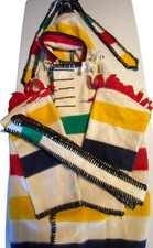 Vintage Capote Hudson s Bay 5 Point Wool Blanket Coat Handmade England
