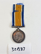 WW1 British War Medal Ribbon #6656 GNR H J OVERY RA King George V Award 32B87