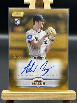 Adam Mazur 2025 Topps Stadium Club RC Gold Auto /50 #SCBA-AMA Marlins