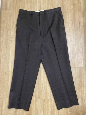 Christopher Hayes Dress Pants Mens 36X34 brown  FlatFront Straight Leg wool 100%