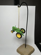 John Deere tractor ornament no Box, As Is Plastic