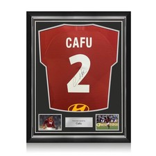 Cafu Signed AS Roma 2019-20 Match Issue Football Shirt. Superior Frame