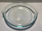 Vintage Pyrex #229 Clear Glass Deep Dish 9.5" Scalloped Fluted Edge Pie Plate