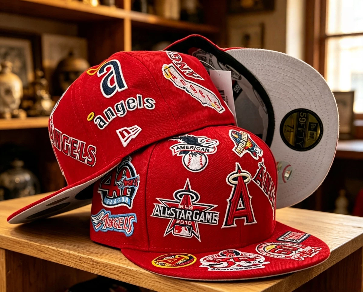 Red Los Angeles Angels MLB Fan Apparel & Souvenirs 7 3/8 Size for