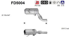 Partikelfilter / Ru�filter, Abgasanlage AS FD5004 BMW 18304717412