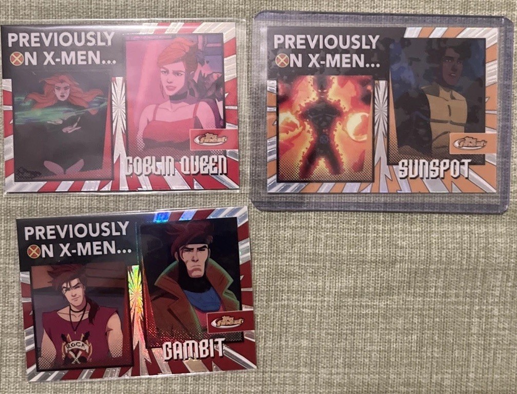 Topps Finest X-Men 97 2025 Previously On X-Men Gambit, Goblin Queen And Sunspot