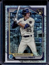2024 Bowman Mega Box Cooper Pratt Chrome 1st Refractor #BCP-137 Brewers
