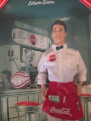 Coca-Cola KEN Barbie Doll 1999 #25678 NRFB Soda Fountain Jerk New