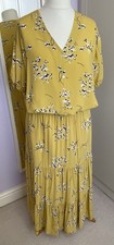 Autograph Co-ord Blouse & Skirt - Size 14 - Yellow