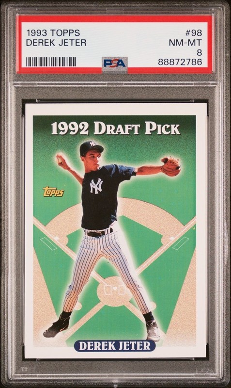 Derek Jeter 1993 Topps Draft Pick (RC) Rookie PSA 8 (NM-MT) NY Yankees HOF