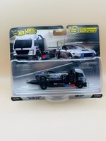 1:64 Hot Wheels Premium 2026 Team Transport JHX92 Ford Mustang Rtr + Aero Lift