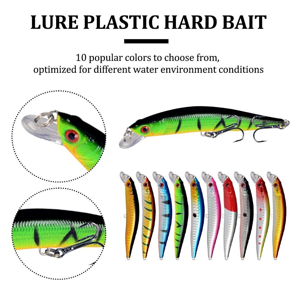 10 Color Lure Plastic Hard Bait Biomimetic False Bait Accessories; Lure O2W0 - Image 6