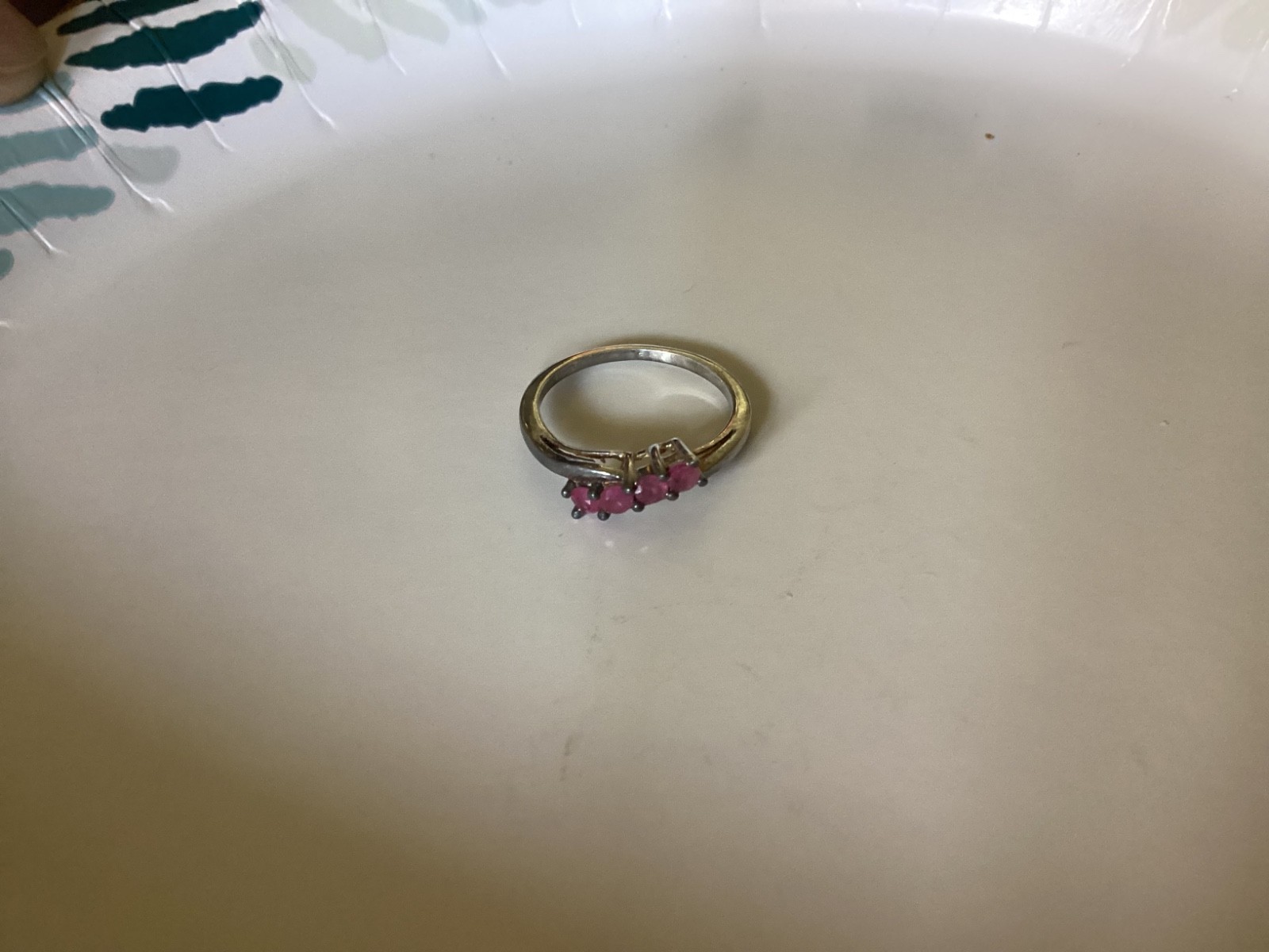 .925 Sterling Silver Ruby Ring size 7:0.40ctw - image 3