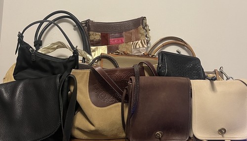 Lot Of 17 Vintage Brighton Coach Dooney Mario Polo Michael Kors Bags & Wallets