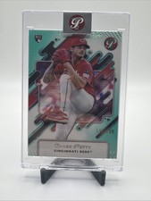 2025 Topps Pristine Chase Petty RC Aqua Refractor /199 Encased Reds Rookie