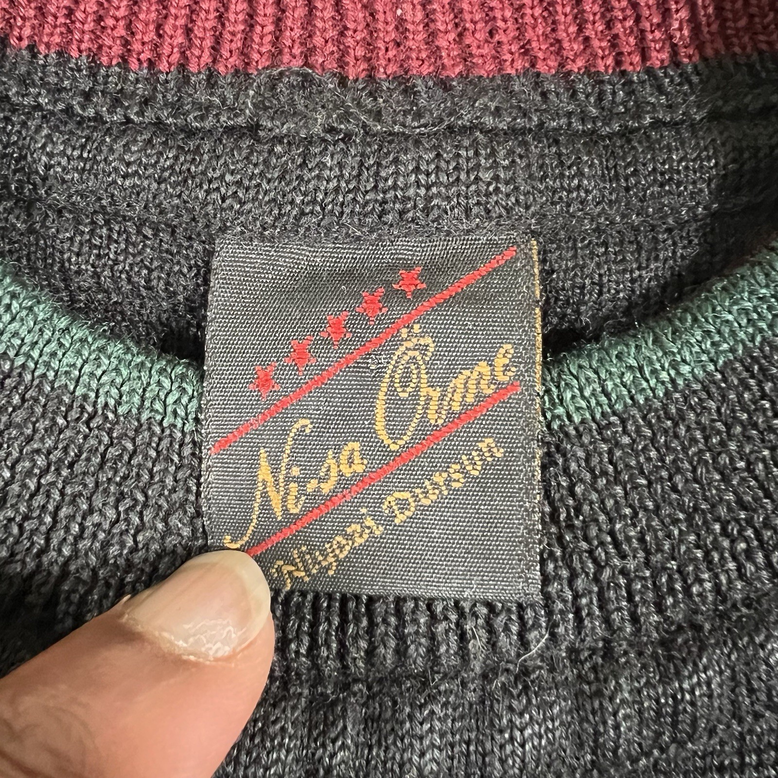 Vintage Nisa Orme Wool Blend Aztec Pattern Sweate… - image 4