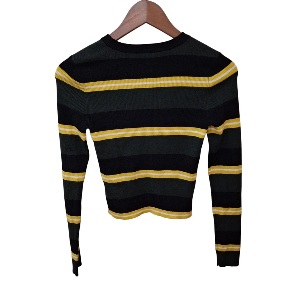 A.L.C. Top de mujer pequeño a rayas acanalado manga larga_2_4834_8 Foto 2 de 4