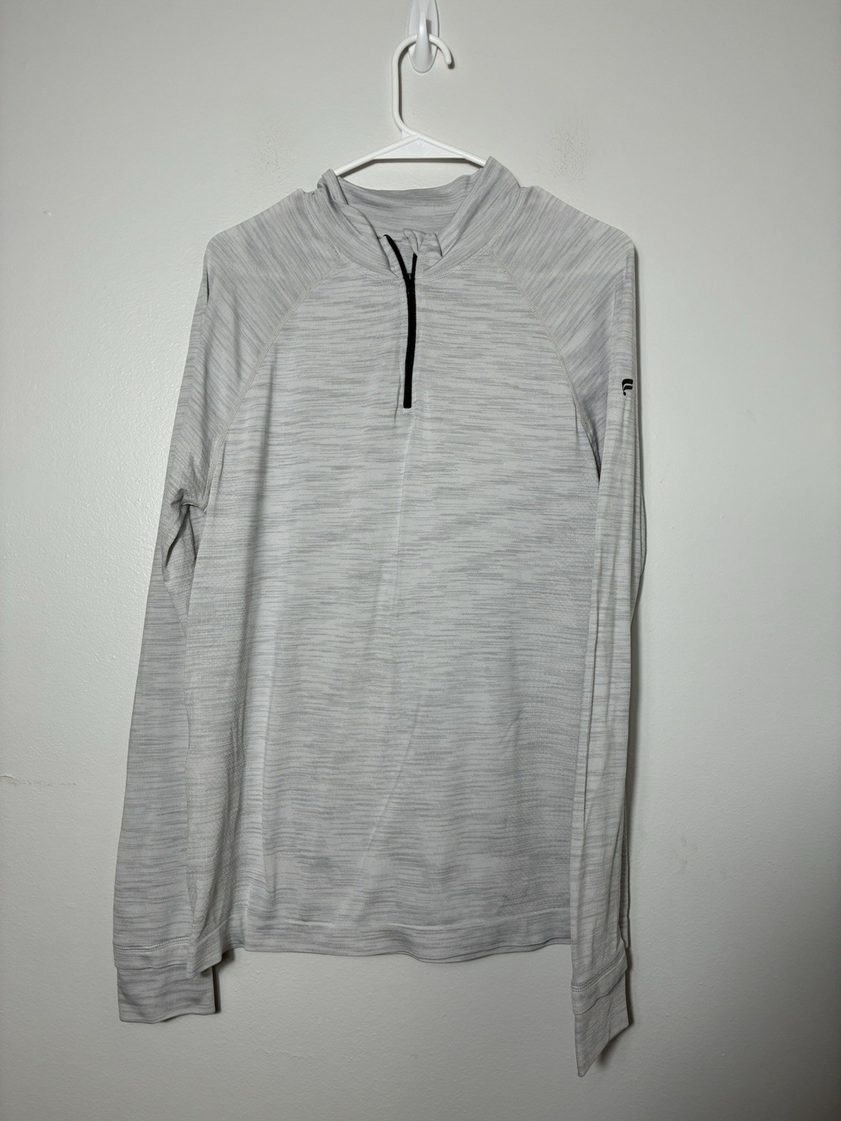 fabletics 1/4 Zip Pullover Light Gray Heather Ath… - image 1
