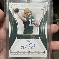 Aaron Rodgers 2021 National Treasures All Pro Signatures Auto /49 Packers SP
